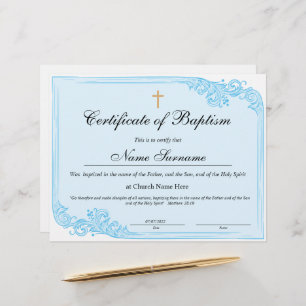 Taufschein, Baby Dedication