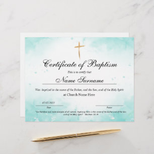 Taufschein, Baby Dedication