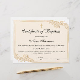 Taufschein, Baby Dedication