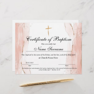 Taufschein, Baby Dedication