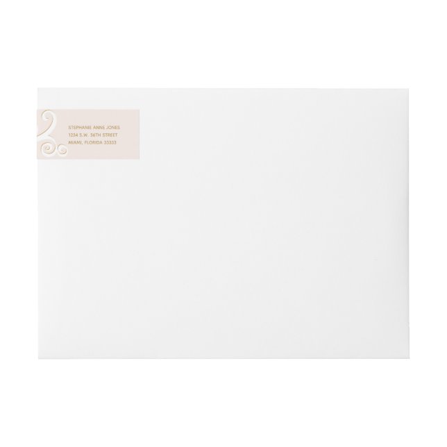 Taufscrolls in Rosa und Gold (Vorderseite)
