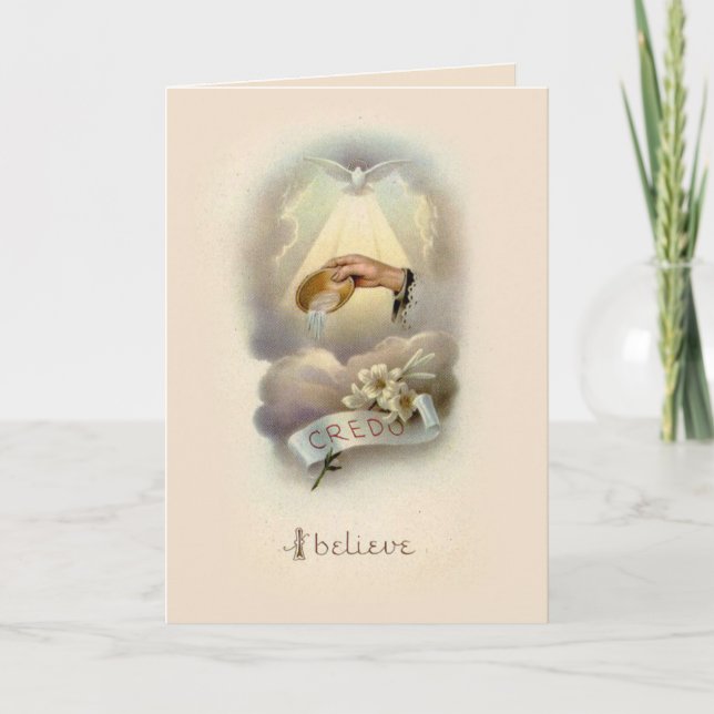 Taufsegnung mit Heiliger Geist Einladung (Vorderseite)