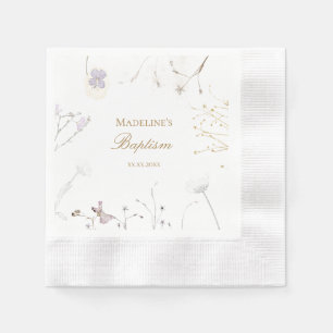 Taufwiese Blume Serviette
