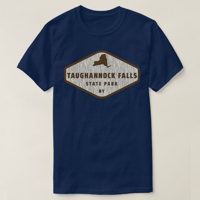 Taughannock Falls Staat Park New York Tree Log Tex T-Shirt (Design vorne)