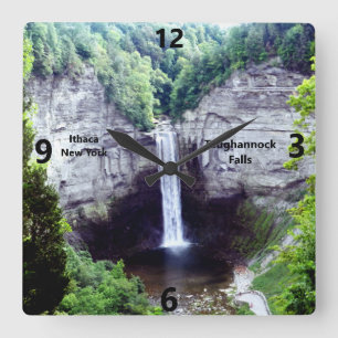TAUGHANNOCK FALLT ITHACA-Uhr Quadratische Wanduhr