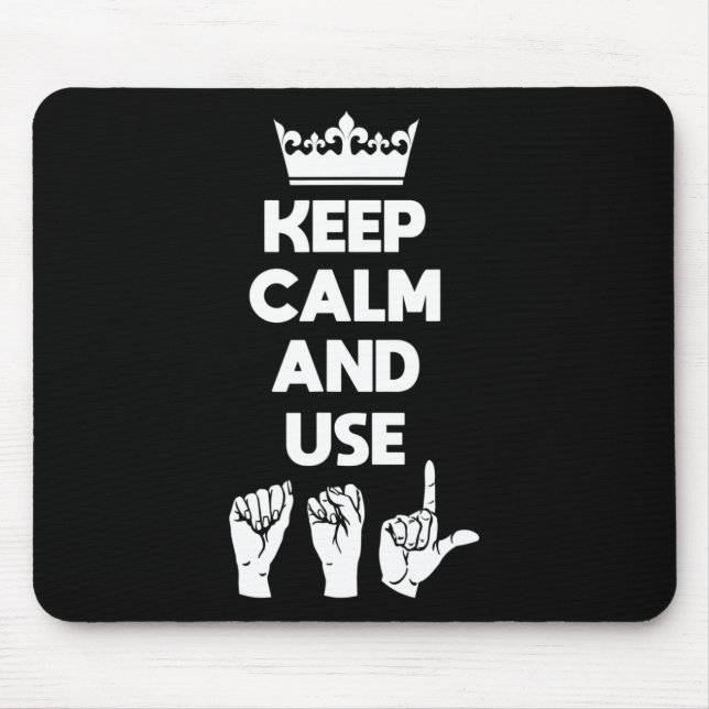 Taugliches Bewusstsein und Gebärdensprache 1 Mousepad (Vorne)