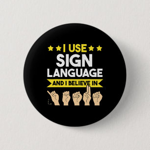Taugliches Bewusstsein und Gebärdensprache Button