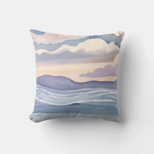 Täumelnde Ozeanwellen Aquarell Kissen