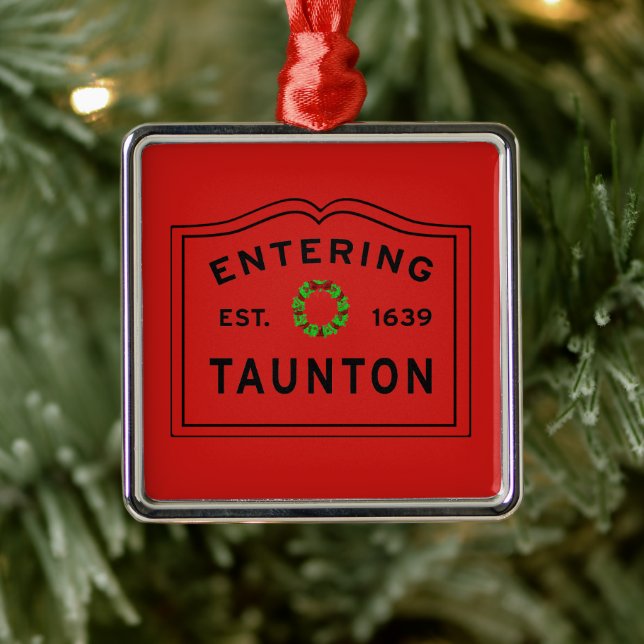 Taunton, MA Christmas Ornament Aus Metall (Baum)