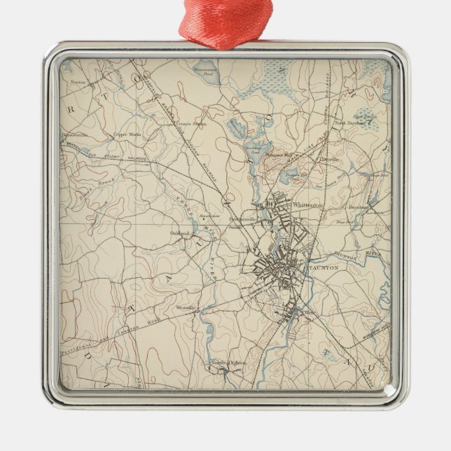 Taunton, Massachusetts Ornament Aus Metall (Vorne)