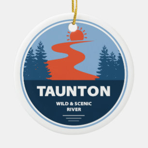 Taunton Wild and Landschaftlich River Massachusett Keramik Ornament