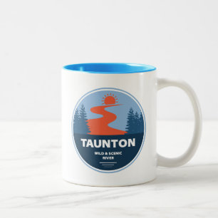 Taunton Wild and Landschaftlich River Massachusett Zweifarbige Tasse
