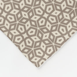 Taupe Abstrakt Geometric Mosaic Gemustert Fleecedecke