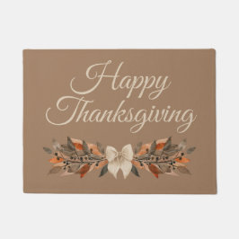 Taupe and Ivory “Happy Thanksgiving” Doormat Fußmatte