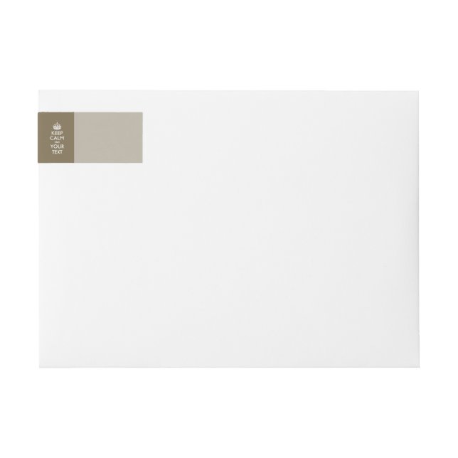 Taupe Beige BEHALTE CALM und Ihren kreativen Text (Vorderseite)