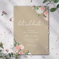 Taupe Beige & Blush Pink | Moderner Blumengeburt