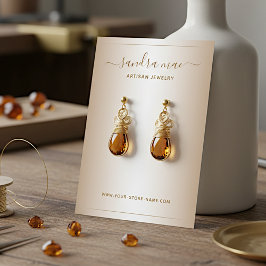 Taupe Beige Brown Ombre Juwelier Display Card Visitenkarte