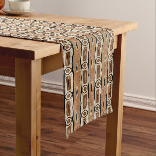 Taupe Beige Orange Brown Angesagt Orient Bali Art Mittelgroßer Tischläufer
