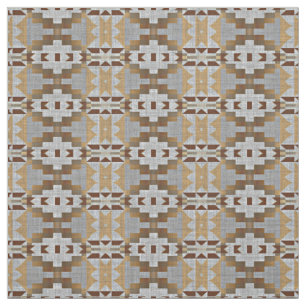 Taupe Beige Tan Dark Brown Gray Ethnic Look Stoff