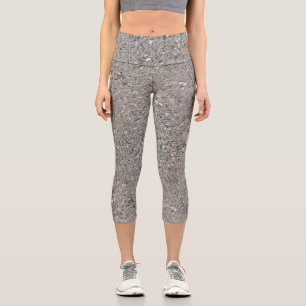 Taupe Beton Zement Blauer Aggregatweg Capri Leggings