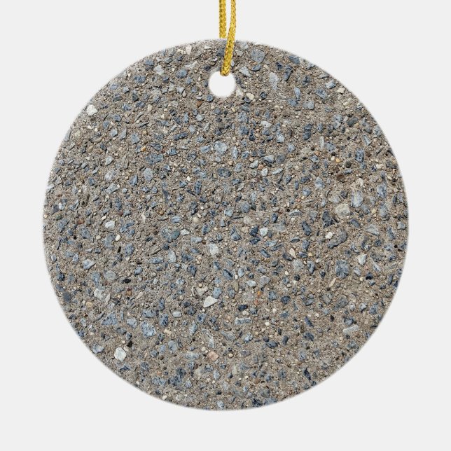 Taupe Beton Zement Blauer Aggregatweg Keramik Ornament (Vorne)
