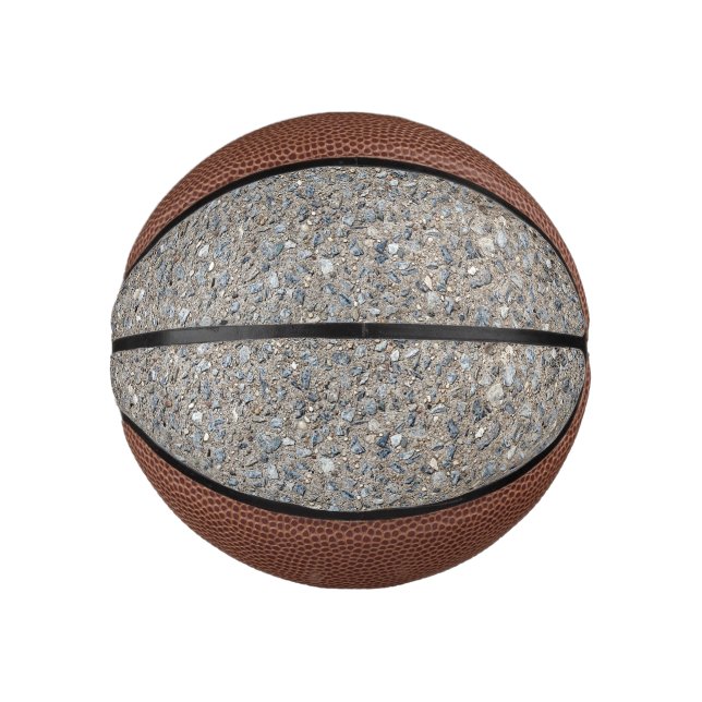 Taupe Beton Zement Blauer Aggregatweg Mini Basketball (Vorderseite)
