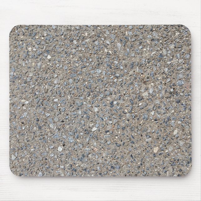 Taupe Beton Zement Blauer Aggregatweg Mousepad (Vorne)