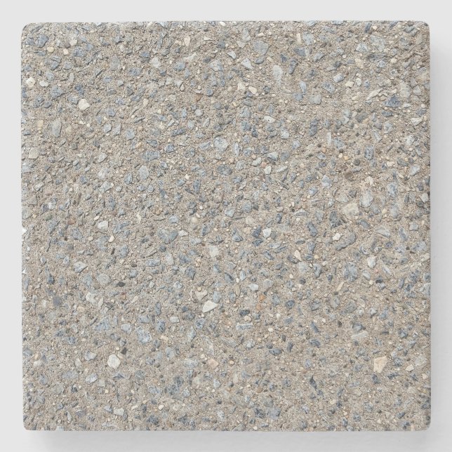 Taupe Beton Zement Blauer Aggregatweg Steinuntersetzer (Vorderseite)