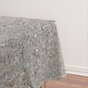 Taupe Beton Zement Blauer Aggregatweg Tischdecke