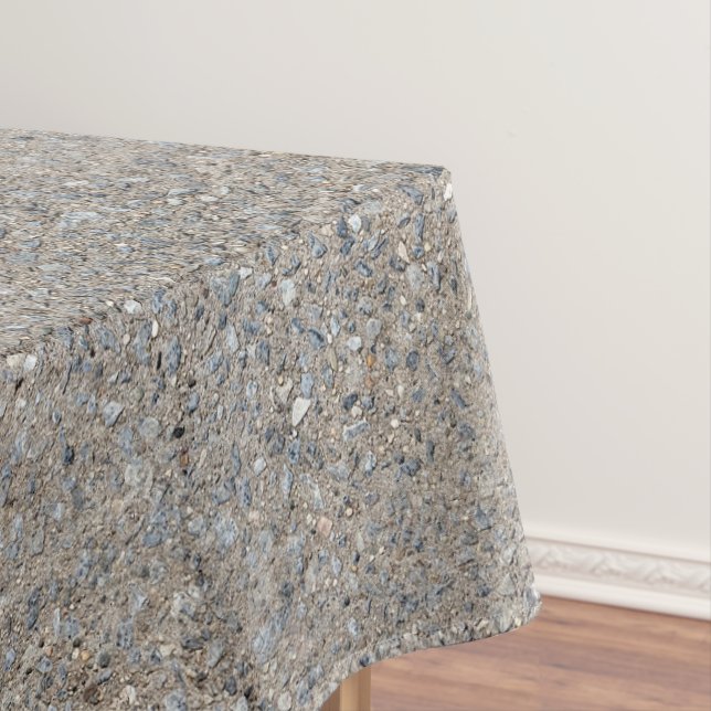 Taupe Beton Zement Blauer Aggregatweg Tischdecke (Beispiel)