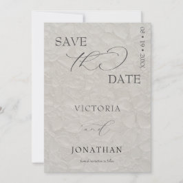Taupe & Black Simple Elegant Save The Date
