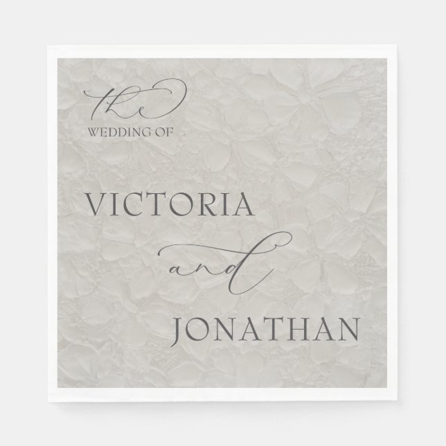 Taupe & Black Simple Elegant Serviette (Vorderseite)