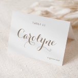 Taupe Calligraphy Wedding Meal Choice Platzkarte Tischnummer<br><div class="desc">Erhöhen Sie Ihren Hochzeitsempfang mit unseren wunderschönen, individuell gestalteten Platzkarten, die Ihnen eine persönliche Touch zu einem besonderen Tag verpassen. Sie zeichnen sich durch moderne schwarze Kalligraphie und Herzakzent aus. Fügen Sie den Namen Ihrer Gäste, ihre Wahl zum Essen, das Hochzeitsdatum oder eine besondere Nachricht hinzu. Verwandeln Sie Ihre Empfang-Tische...</div>