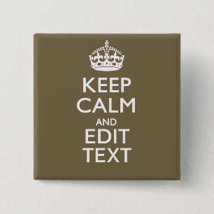 Taupe Coffee Behalte ruhig und lässt Ihren Text le Button