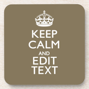 Taupe Coffee Behalte ruhig und lässt Ihren Text le Getränkeuntersetzer