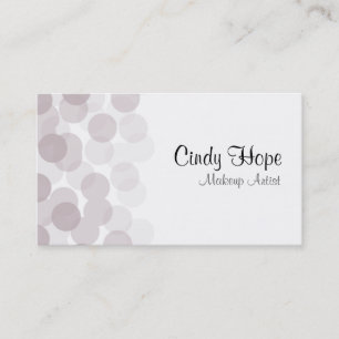 Taupe Dot Makeup Artist Business Cards Visitenkarte