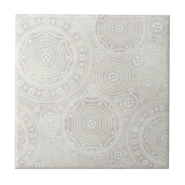 Taupe-Elfenbein-Spitzedoily-neutraler Fliese (Vorderseite)