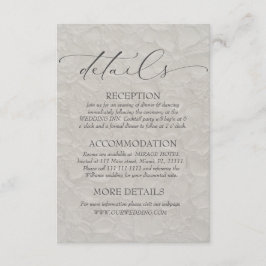 Taupe Floral Classic Details Begleitkarte