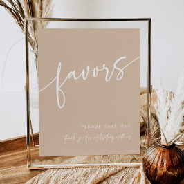 Taupe Gefallen Schildern Moderne Minimalistische D Poster