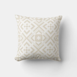 Taupe Geometric Abstrakt Square Throw Kissen
