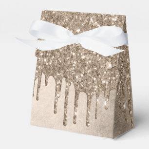Taupe-Glitzer Champagne Gold Drizzle Geschenkschachtel