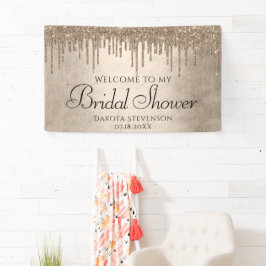 Taupe-Glitzer | Champagnergolddusche Banner