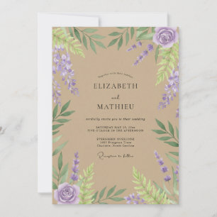 Taupe Glysterglanz-Hochzeit Einladung