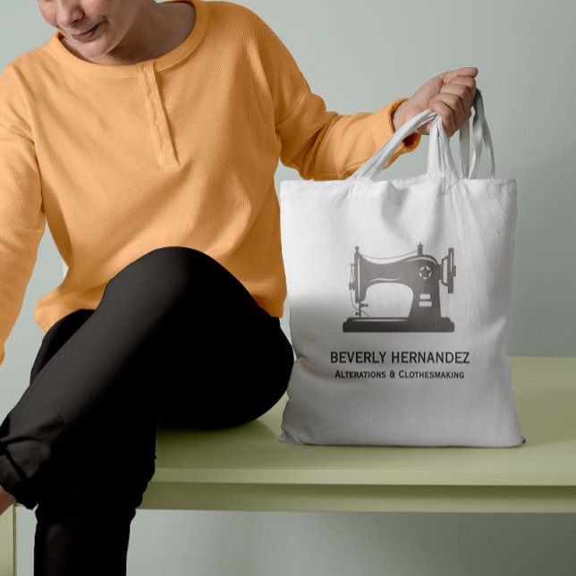 Taupe Grau Vintage Nähmaschine Seamstress Tragetasche (Von Creator hochgeladen)