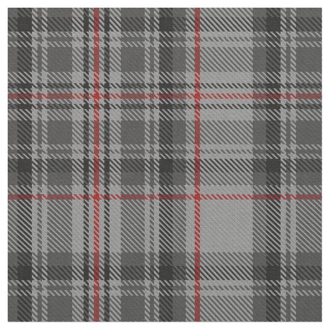 Taupe Gray Red Black Tartan Kariert Stoff (Nahaufnahme)