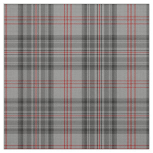 Taupe Gray Red Black Tartan Kariert Stoff
