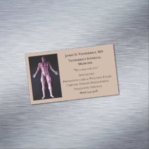 Taupe Human Body Interne Medizin Doktor Medizin Magnetische Visitenkarte