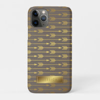 Taupe-Imitat-Muster für goldene Pfeile