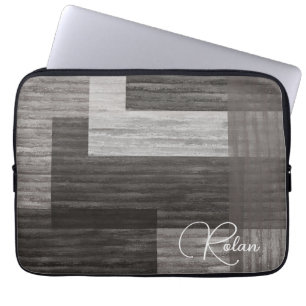 Taupe Jean patch Work Imitate Burlap Laptopschutzhülle