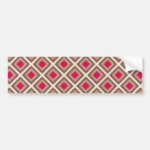 Taupe, leichte Taupe, Hot Pink Ikat Diamonds STayl Autoaufkleber